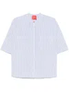 Merci Stripe Shirt In 蓝色