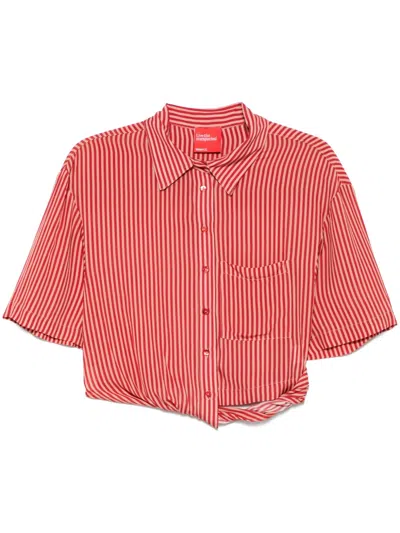 Merci Striped Shirt In Red