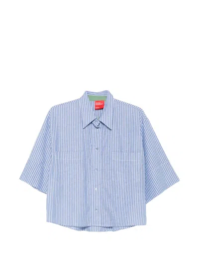 Merci Striped Short-sleeve Shirt In Blue
