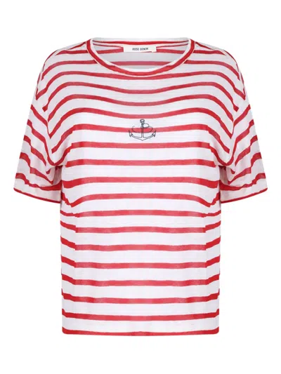 Merci Striped T-shirt In Red