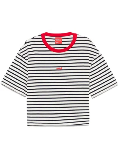 Merci Striped T-shirt In Blue
