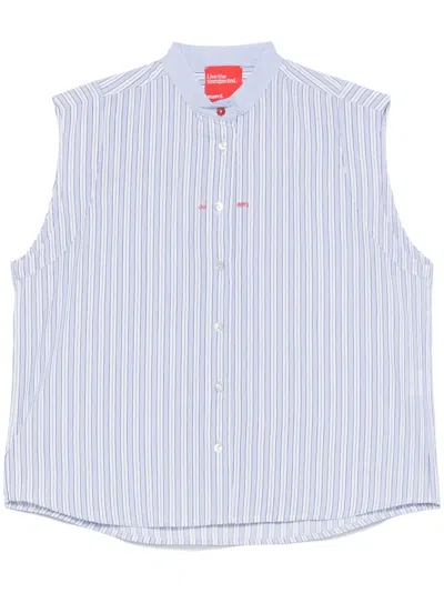 Merci Striped Top In Blue
