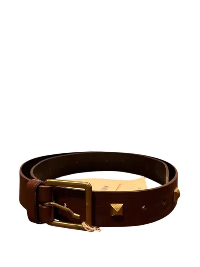 Merci Studded-details Buckle-fastening Belt In Brown