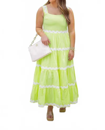 Merci Summer Squeeze Midi Dress In Lime In Green
