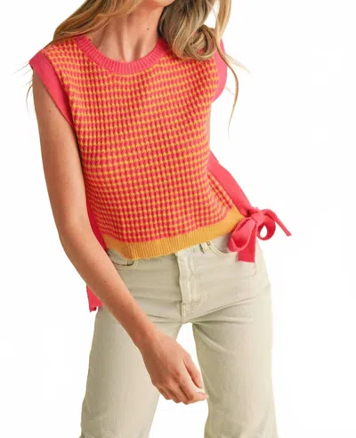 Merci Sunset Sweater Vest In Pink