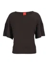 Merci Short-sleeved T-shirt In Brown