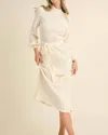 Merci The Annabelle Midi Length Sweater Dress In Cream