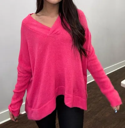 Merci The Perfect Oversized Sweater In Candy Pink