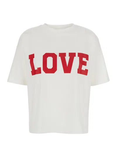 Merci T-shirt Logo White With Front Print - Cotton - Women