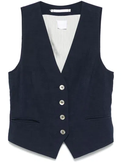 Merci V-neck Waistcoat In Blue