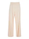 Merci Pink Pants With Elastic Waist And Pences In Viscose Blend Woman In Pink