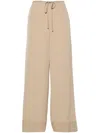 Merci Wide-leg Twill Trousers In Neutrals