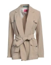 Merci .., Love Edition Woman Blazer Beige Size 8 Viscose, Polyester In Beige