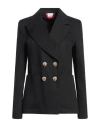 Merci .., Woman Blazer Black Size 6 Cotton, Elastane