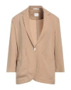 Merci .., Woman Blazer Camel Size 6 Polyester, Viscose In Beige