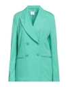 Merci .., Woman Blazer Green Size 8 Viscose, Nylon, Elastane In Green