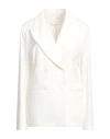 Merci .., Woman Blazer Off White Size 8 Viscose, Nylon, Elastane