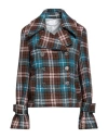 Merci .., Woman Coat Brown Size 4 Polyester In Brown