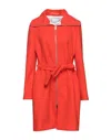 Merci .., Woman Coat Orange Size 8 Polyester, Viscose