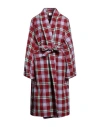 Merci .., Woman Coat Red Size 10 Polyester In Red