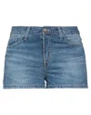 Merci .., Woman Denim Shorts Blue Size 28 Cotton In Blue