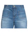 Merci .., Woman Denim Shorts Blue Size 29 Cotton In Blue