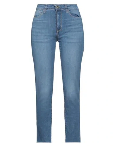 Merci .., Woman Jeans Blue Size 26 Cotton, Polyester, Elastane