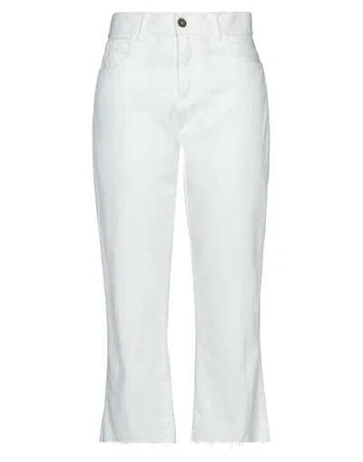 Merci .., Woman Jeans White Size 26 Cotton