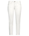 Merci .., Woman Jeans White Size 29 Cotton, Elastane In White