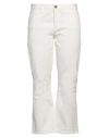 Merci .., Woman Jeans White Size 31 Cotton, Elastane In White