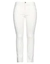 Merci .., Woman Jeans White Size 32 Cotton, Elastane In White