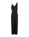 Merci .., Woman Jumpsuit Black Size 8 Polyester, Viscose, Elastane In Black