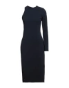 Merci .., Woman Midi Dress Midnight Blue Size 2 Polyester, Elastane In Blue