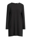 Merci .., Woman Mini Dress Black Size 10 Polyester, Elastane In Black