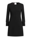 Merci .., Woman Mini Dress Black Size 6 Polyester, Elastane