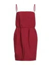 Merci .., Woman Mini Dress Brick Size 10 Cotton, Elastane In Red