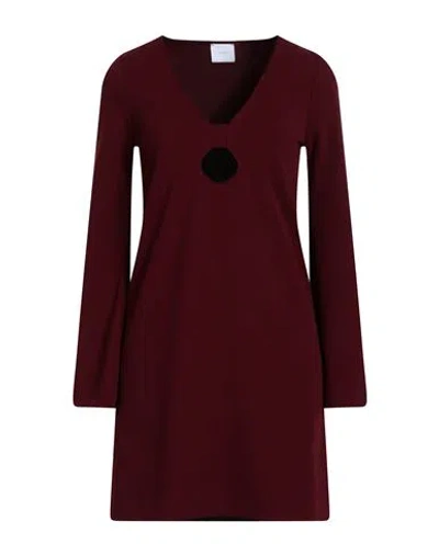 Merci .., Woman Mini Dress Burgundy Size S Polyester, Elastane In Red