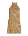 Merci .., Woman Mini Dress Camel Size 6 Polyester In Beige