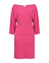 Merci .., Woman Mini Dress Fuchsia Size 6 Polyester, Viscose, Elastane In Pink