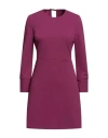 Merci .., Woman Mini Dress Mauve Size 8 Polyester, Elastane In Purple