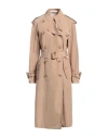Merci .., Woman Overcoat & Trench Coat Camel Size 8 Polyester In Beige
