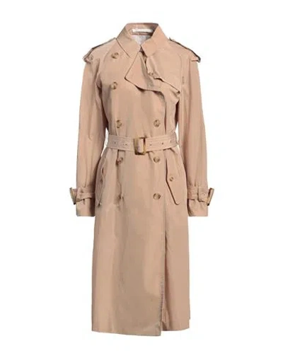Merci .., Woman Overcoat & Trench Coat Camel Size 8 Polyester In Beige