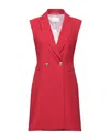 Merci .., Woman Overcoat & Trench Coat Red Size 4 Polyester In Red