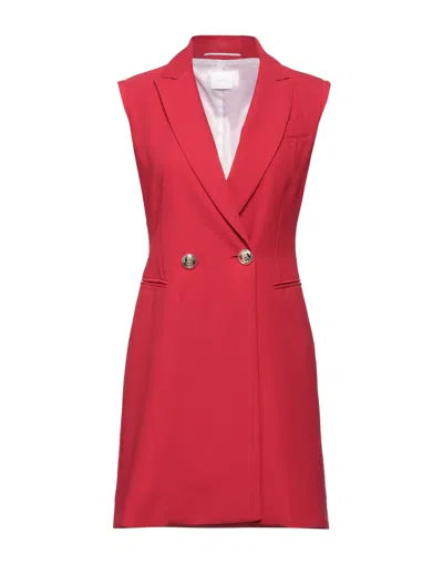 Merci .., Woman Overcoat & Trench Coat Red Size 4 Polyester