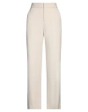 Merci .., Woman Pants Beige Size 6 Viscose, Nylon, Elastane