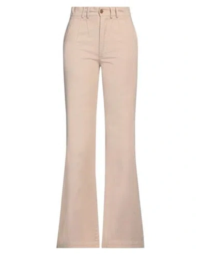 Merci Italia Woman Pants Beige Size 8 Cotton, Elastane