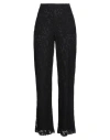 Merci .., Woman Pants Black Size 4 Viscose, Cotton, Polyamide