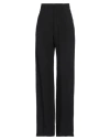 Merci .., Woman Pants Black Size 4 Viscose, Linen In Black