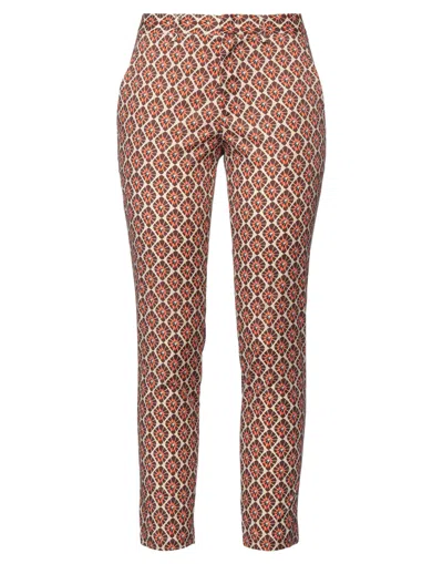 Merci .., Woman Pants Brown Size 8 Cotton, Elastane