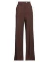 Merci .., Woman Pants Brown Size 8 Viscose, Linen, Cotton